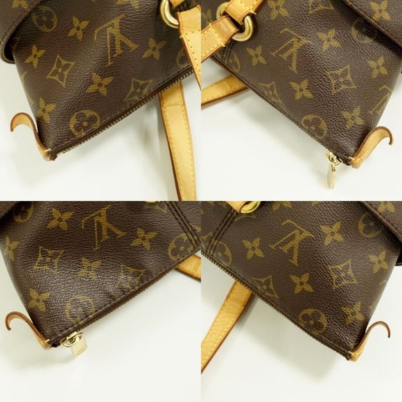 Totally MM Monogram Canvas Shoulder Tote Bag Brown - Picture 8 of 10